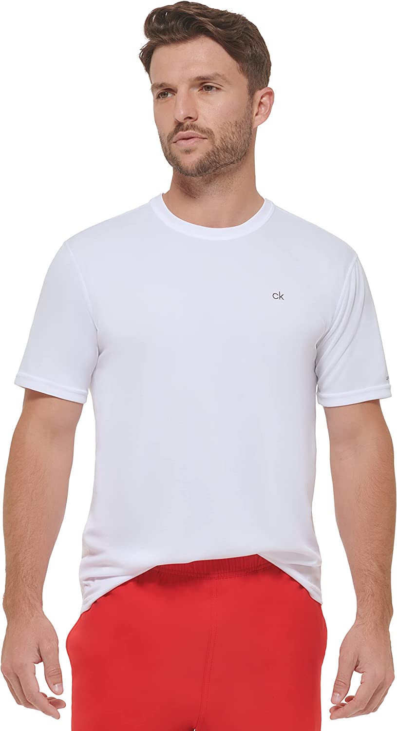 230816044349773_1 Calvin Klein Men's Light Weight Quick Dry Short Sleeve 40+ UPF Protection - Image 1